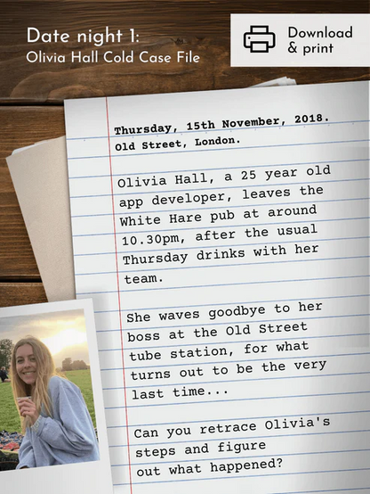 Cold Case File Bundle (3 date nights)