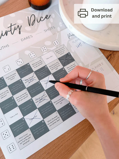 "Flirt-Würfel" Spiel